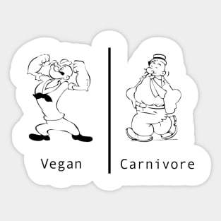 Vegan vs Carnivore Sticker